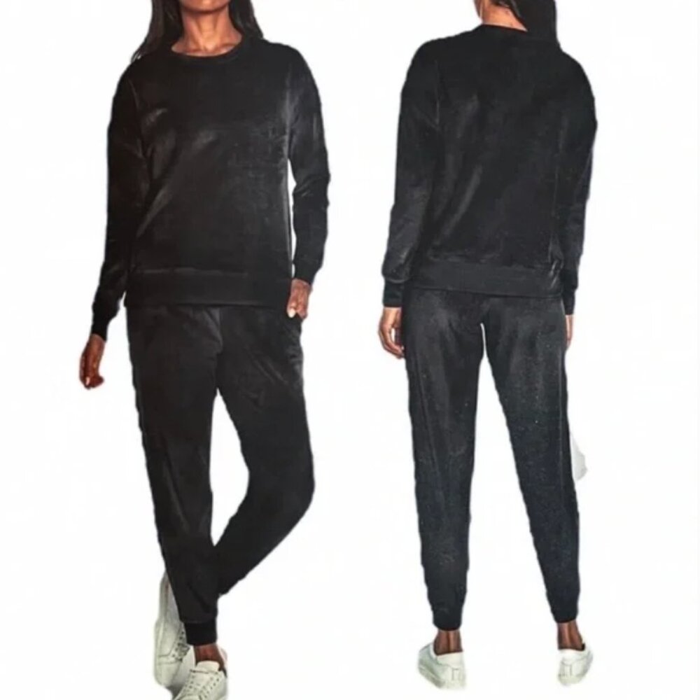 Banana Republic Black Velour Set